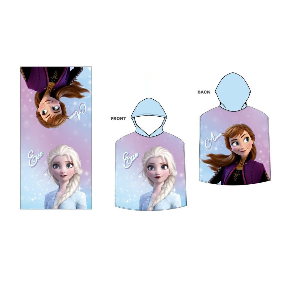 Poncho toalha Frozen Disney microfibra