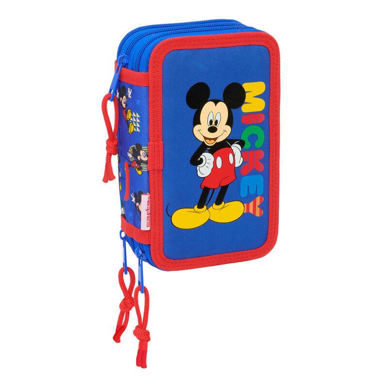 Estojo triplo Mickey Disney para lápis, 37 peças.