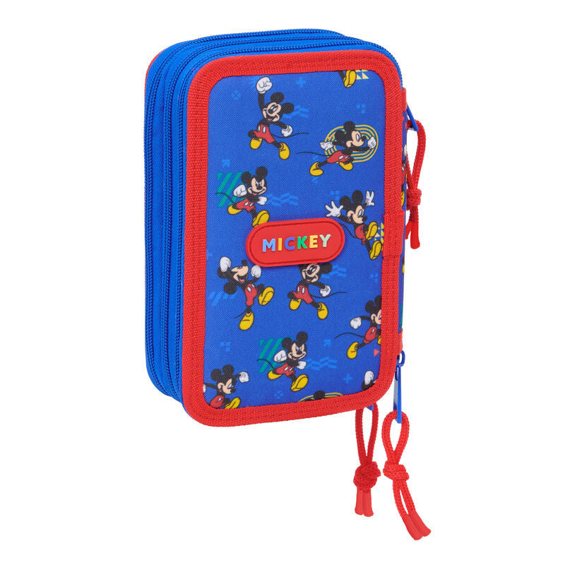 Estojo triplo Mickey Disney para lápis, 37 peças.