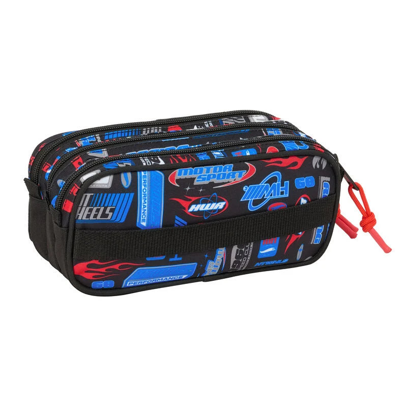 Estojo triplo Hot Wheels