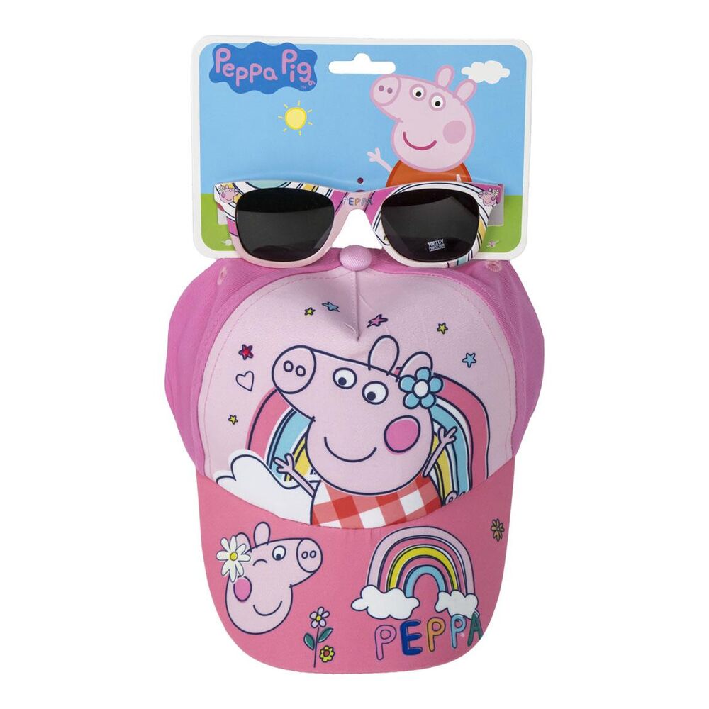 Conjunto chapéu + óculos de sol Peppa Pig