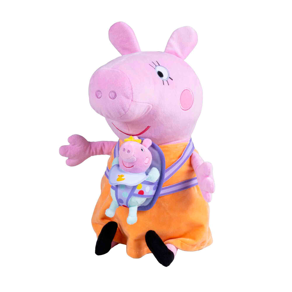Peluche da Mamã Pig com Evie da Peppa Pig, 33 cm