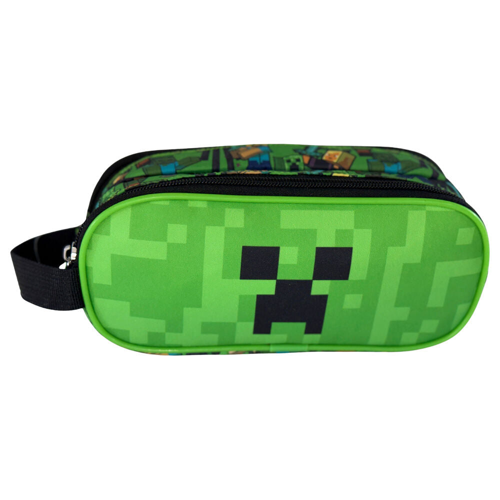 Estojos duplo com fecho com rosto Minecraft