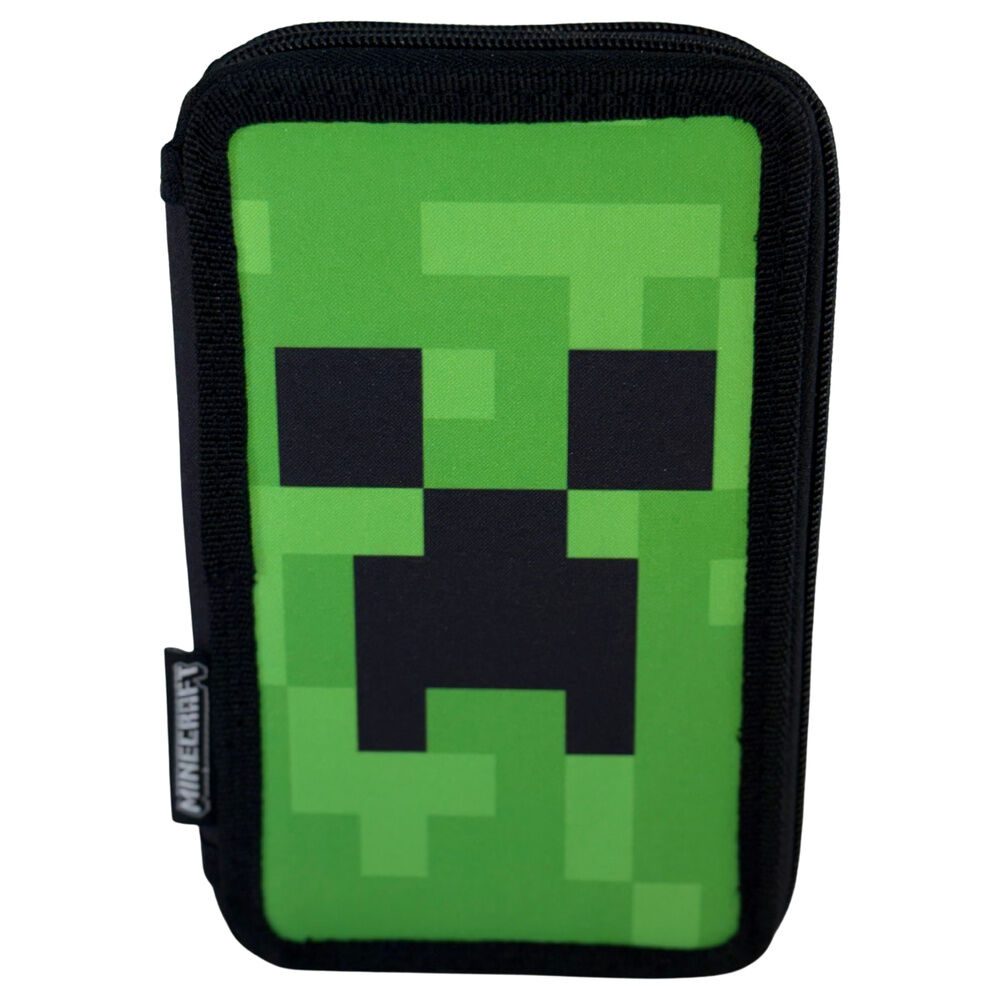 Estojos triplo com fecho com rosto Minecraft