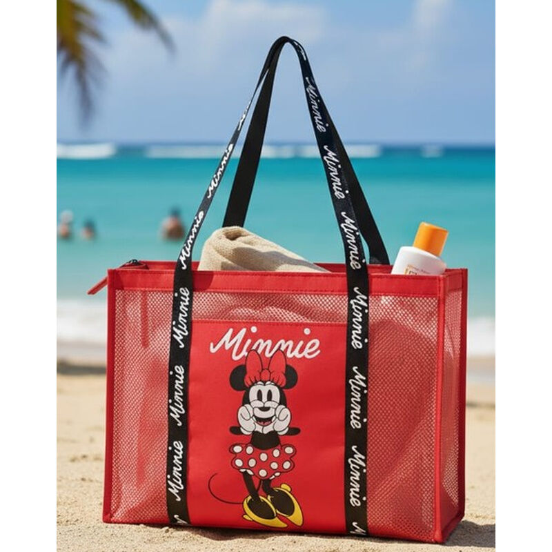 Saco de praia em malha do Minnie da Disney