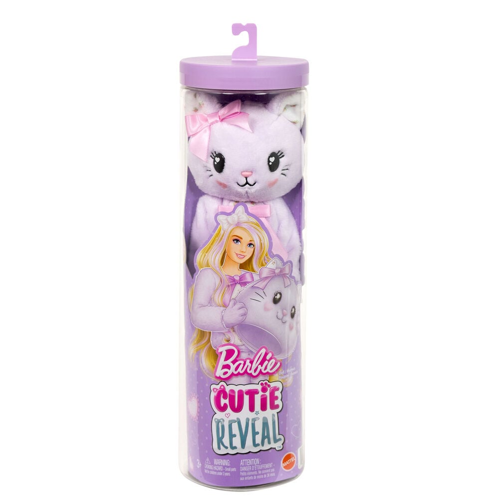 Boneca Gatinho Lilás Cutie Reveal Laços Doces Barbie