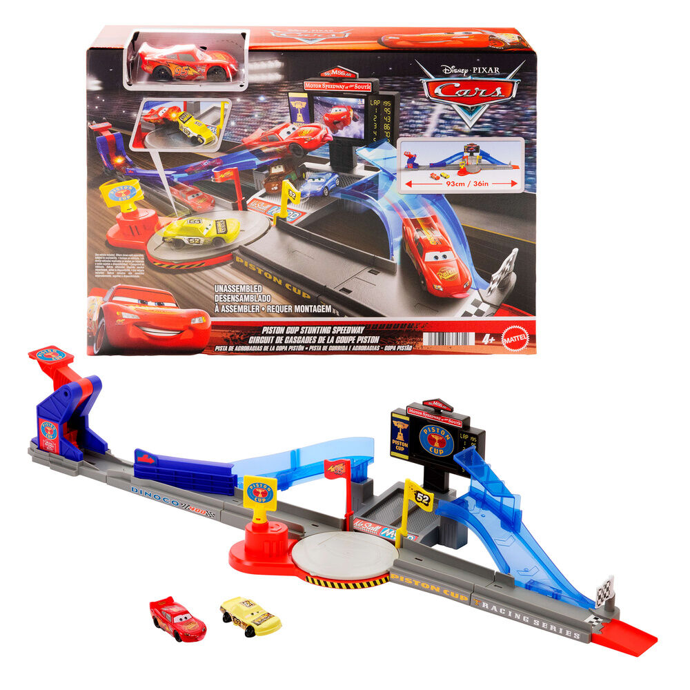 Pista de Corridas Copa Piston Salto Rayo McQueen Cars Disney Pixar