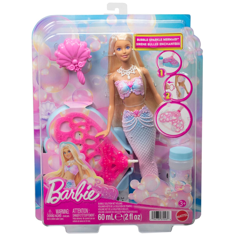 Boneca Sereia Bolhas de Sabão Barbie