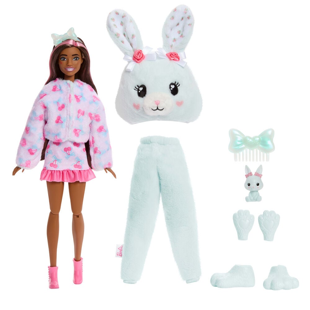 Boneca Coelhinho Menta Cutie Reveal Laços Doces Barbie