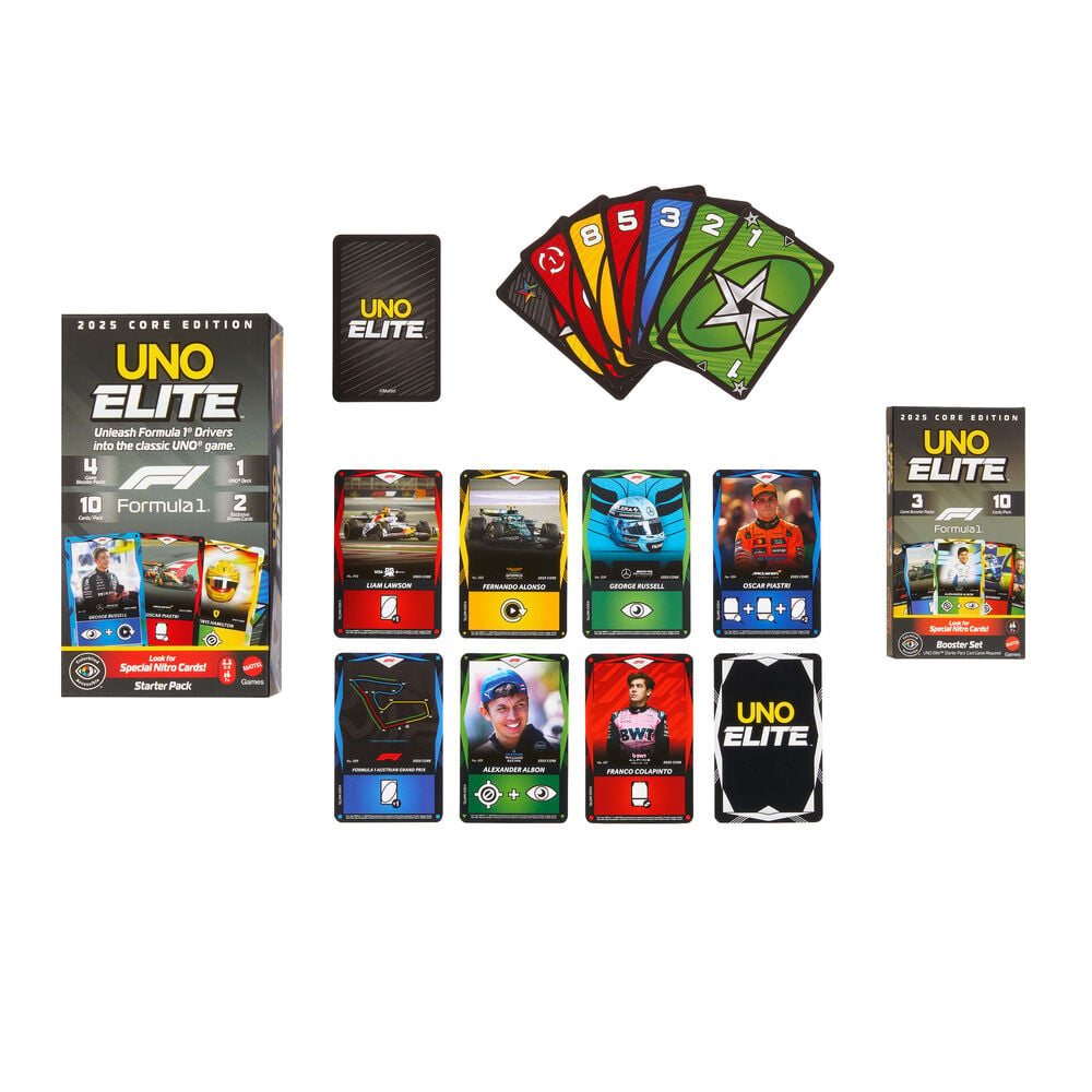 Jogo de Cartas UNO Elite F1 Booster Pack