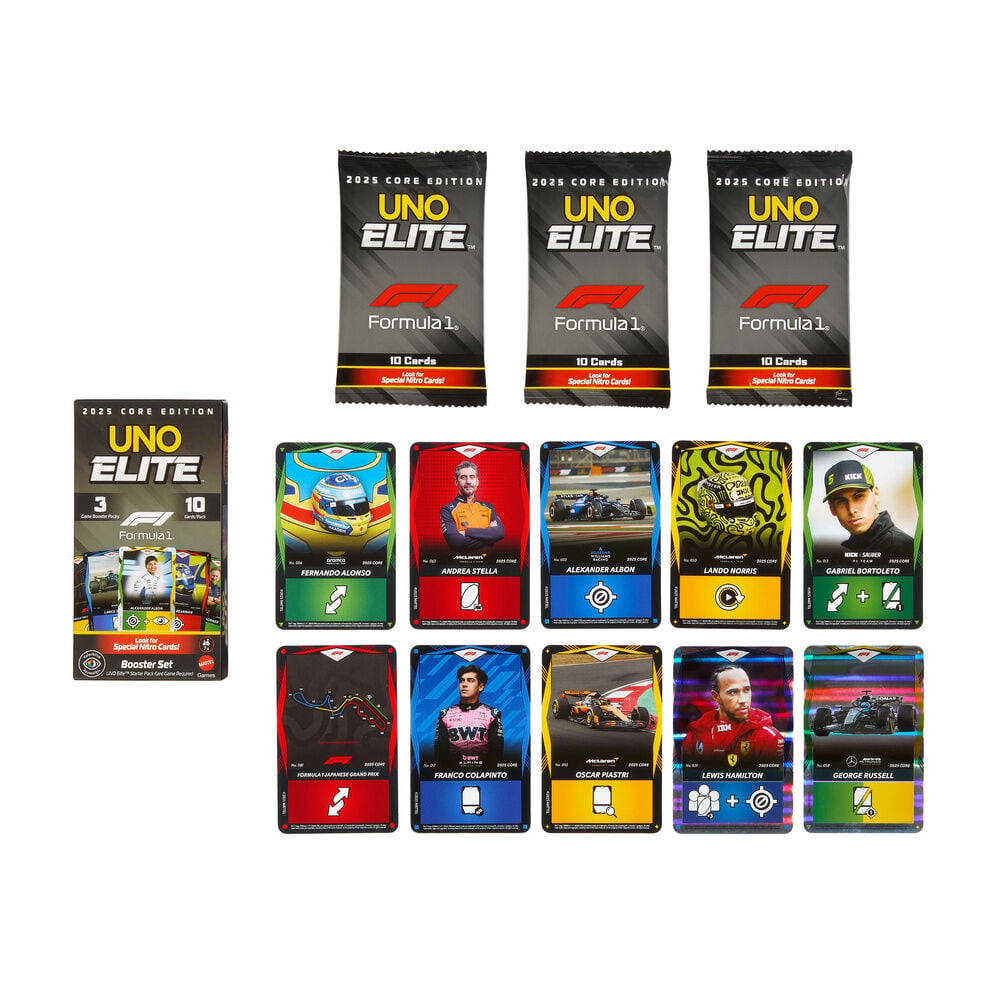 Jogo de Cartas UNO Elite F1 Booster Pack
