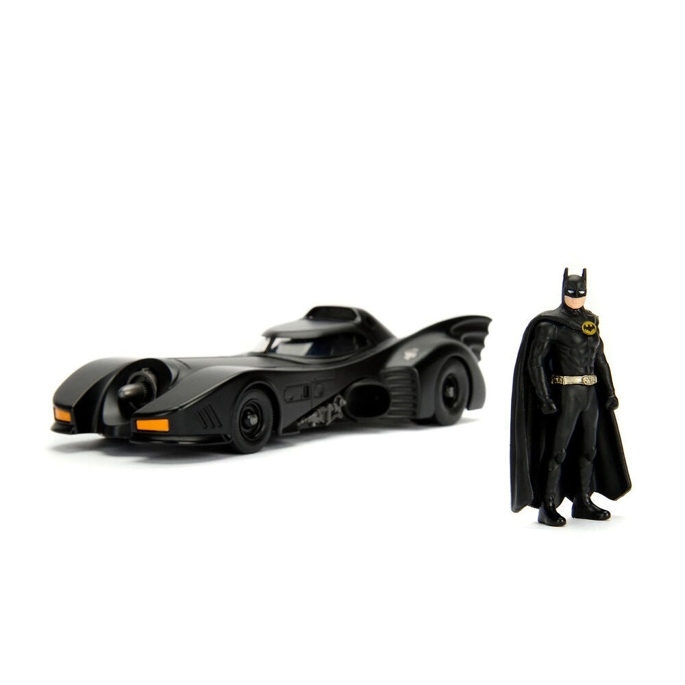 Conjunto figura Batman + Carro Batman Batmobile metal DC Comics