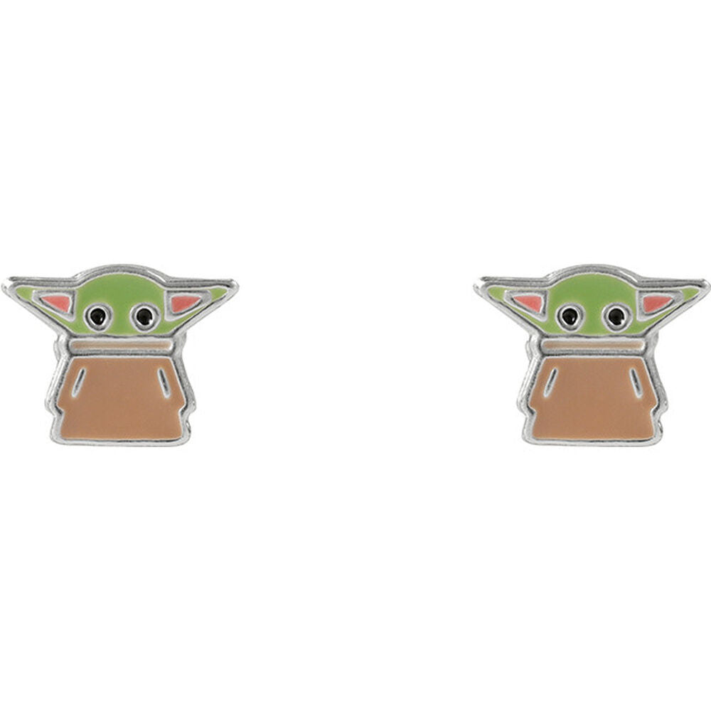 Brincos Grogu The Mandalorian Star Wars em Prata