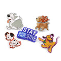 Conjunto de 5 pins de cães da Disney