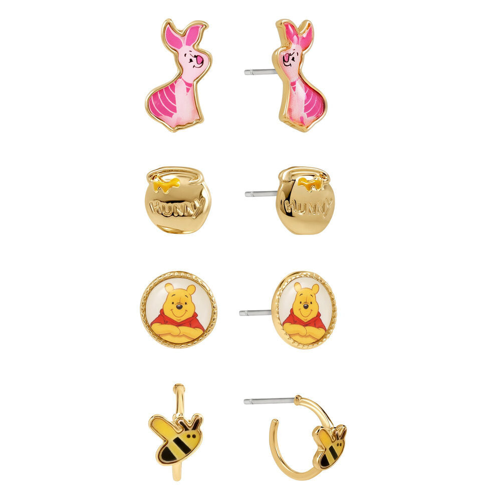 Set 4 brincos Winnie the Pooh Disney