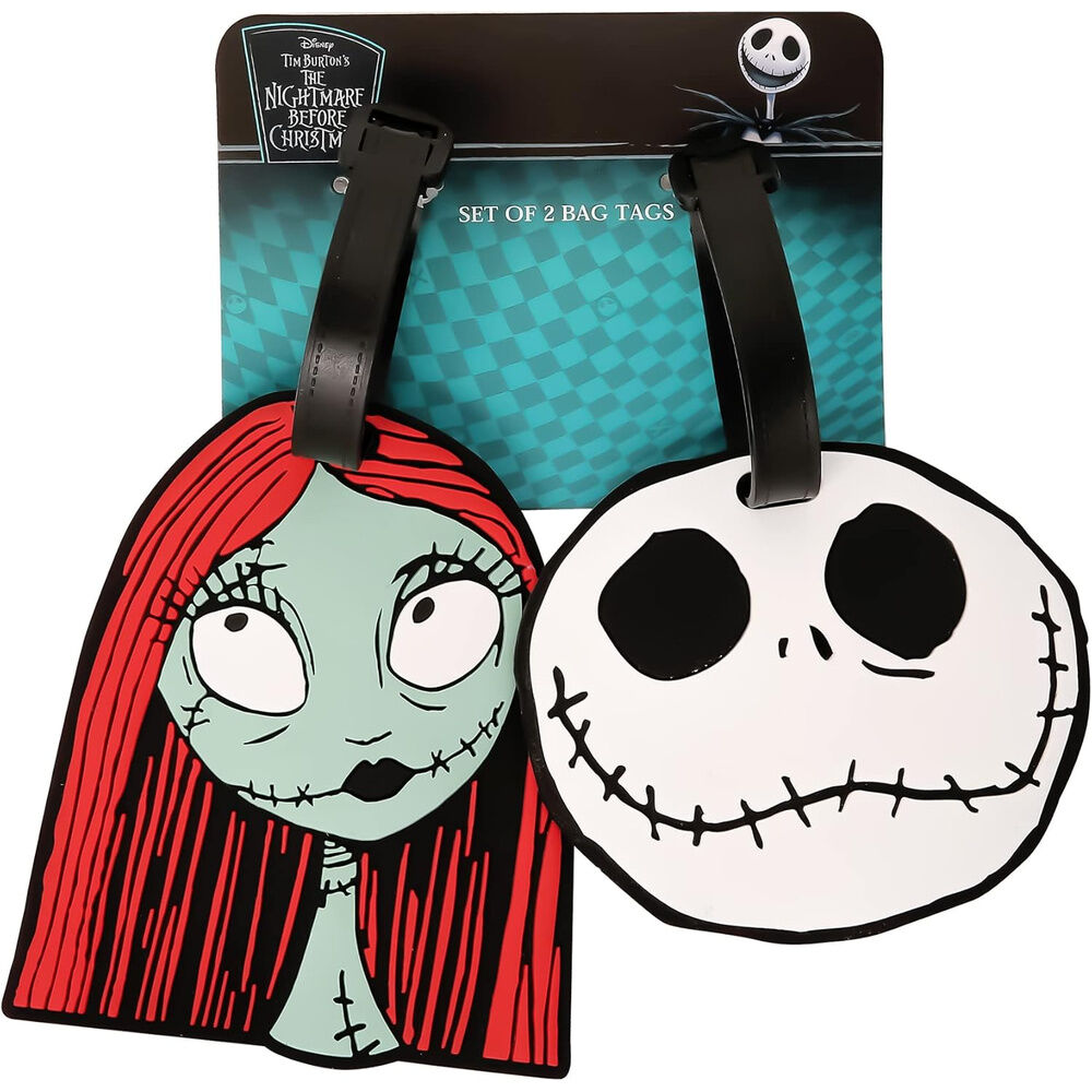 Conjunto de 2 etiquetas de bagagem do filme "O Estranho Mundo de Jack" da Disney