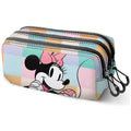 Estojo triplo Squares Minnie Disney