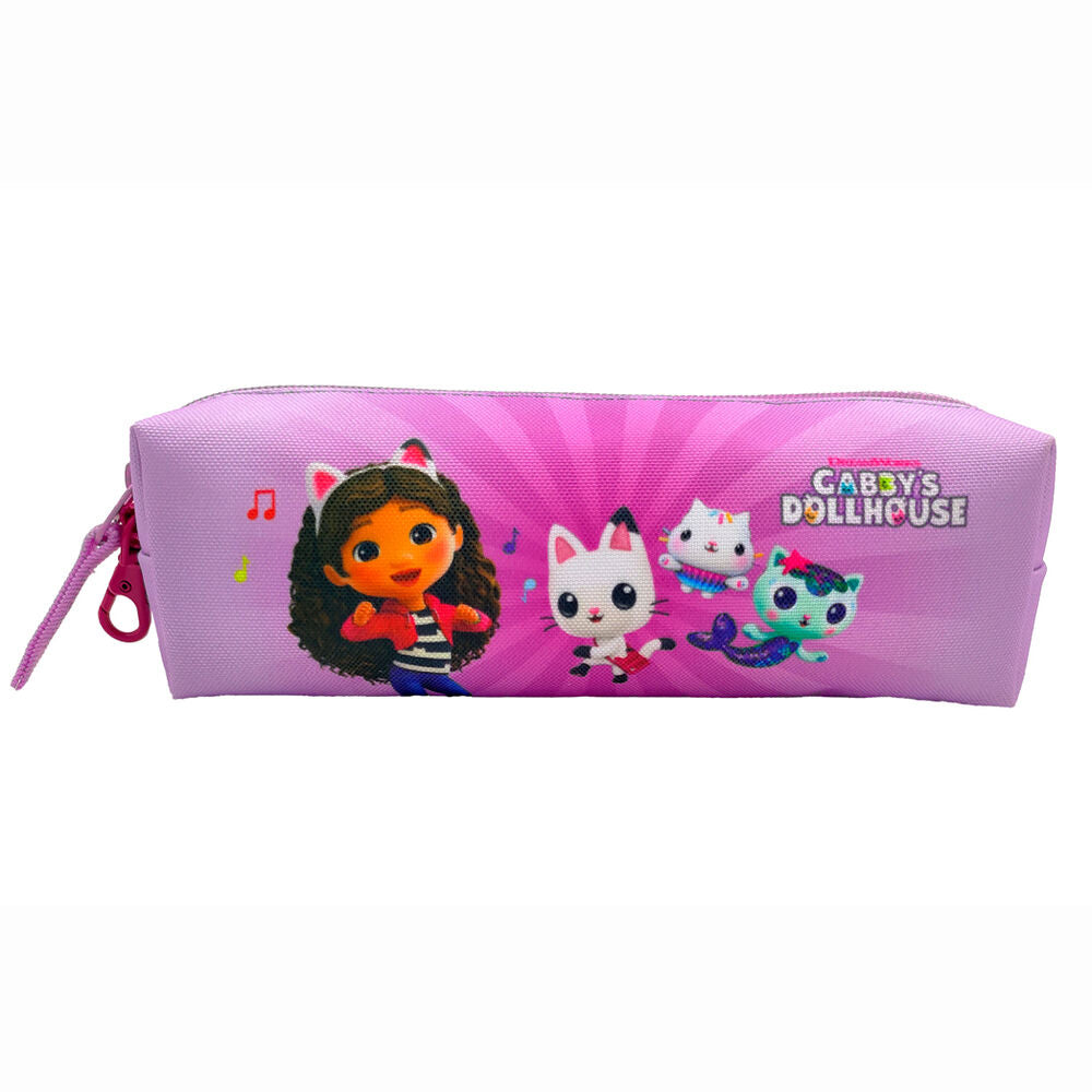 Conjunto de Trolley 43cm + lancheira + estojo Gabby´s Dollhouse