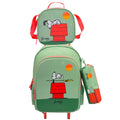Conjunto de Trolley 43cm + lancheira + estojo Snoopy Peanuts