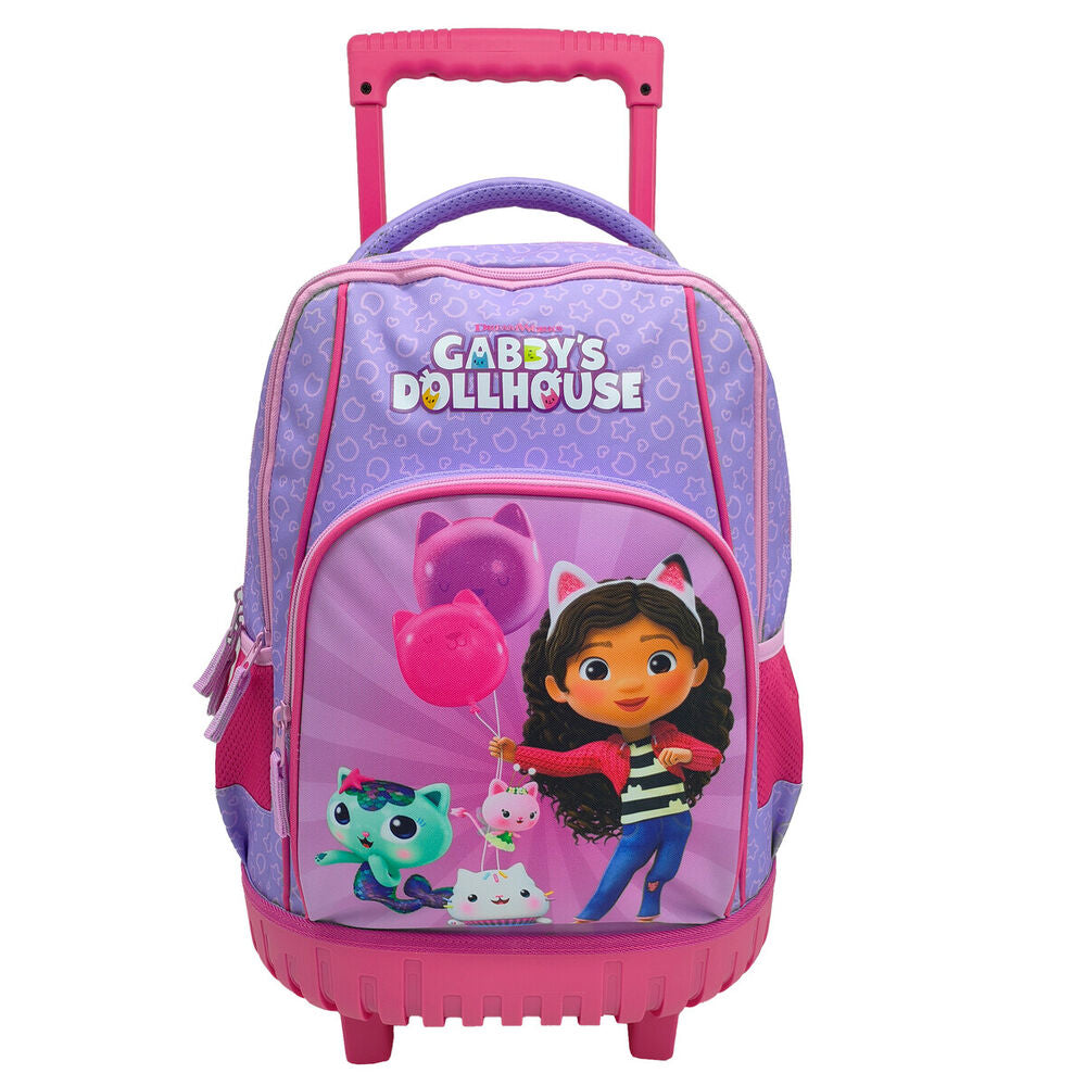 Conjunto de Trolley 50cm + lancheira + estojo Gabby´s Dollhouse