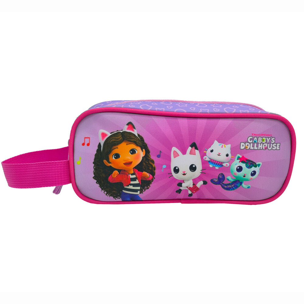 Conjunto de Trolley 50cm + lancheira + estojo Gabby´s Dollhouse