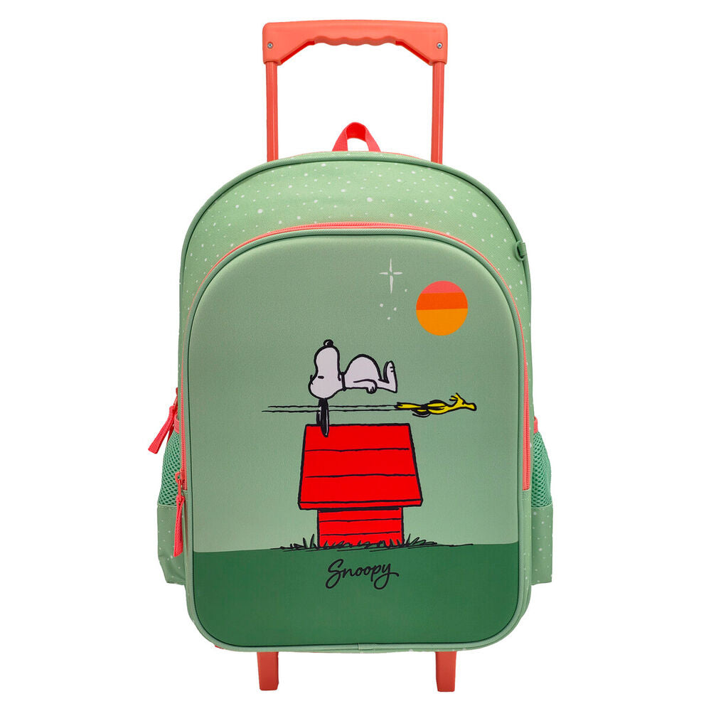 Conjunto de Trolley 43cm + lancheira + estojo Snoopy Peanuts
