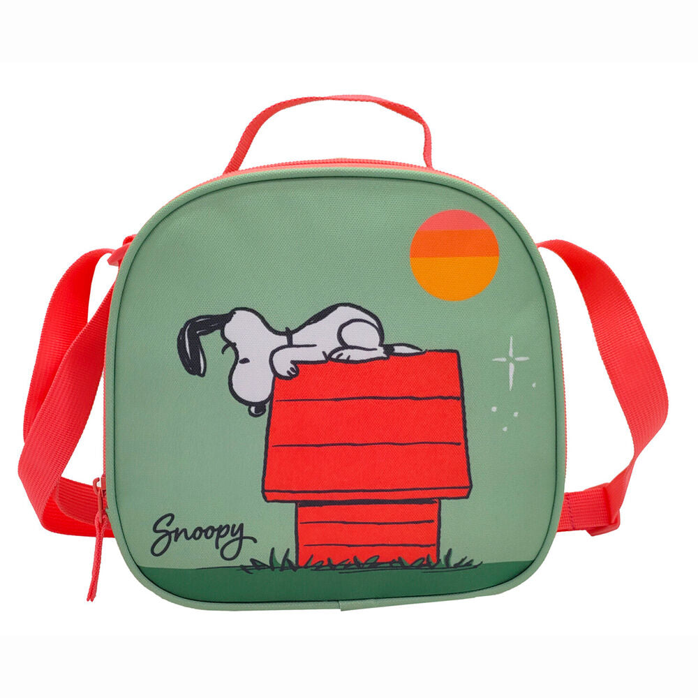 Conjunto de Trolley 43cm + lancheira + estojo Snoopy Peanuts