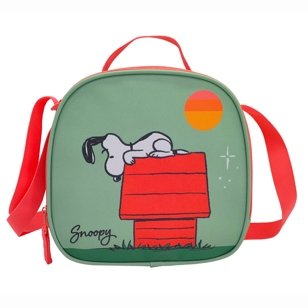 Conjunto de Trolley 50cm + lancheira + estojo Snoopy