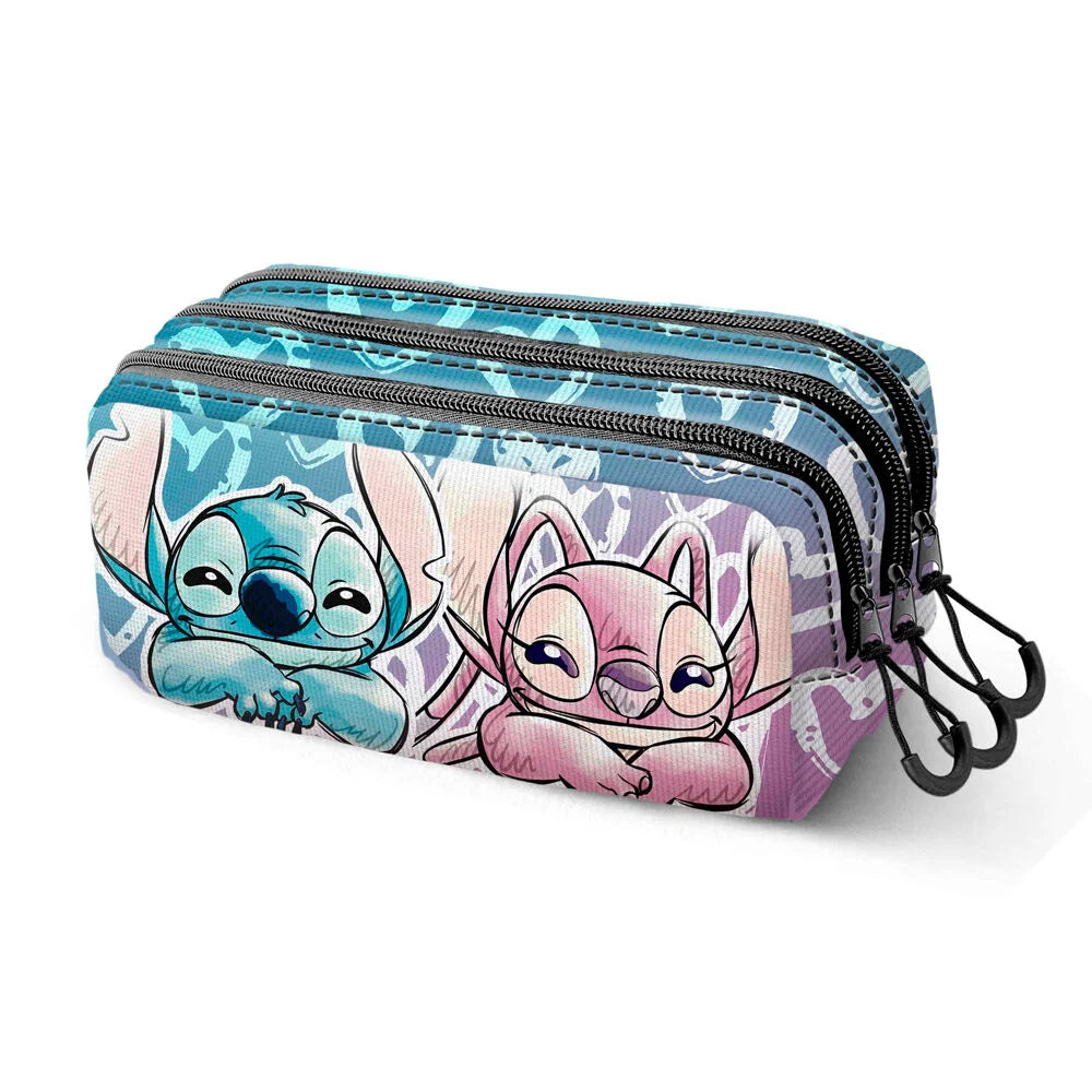 Estojoj triplo Angel & Stitch Disney
