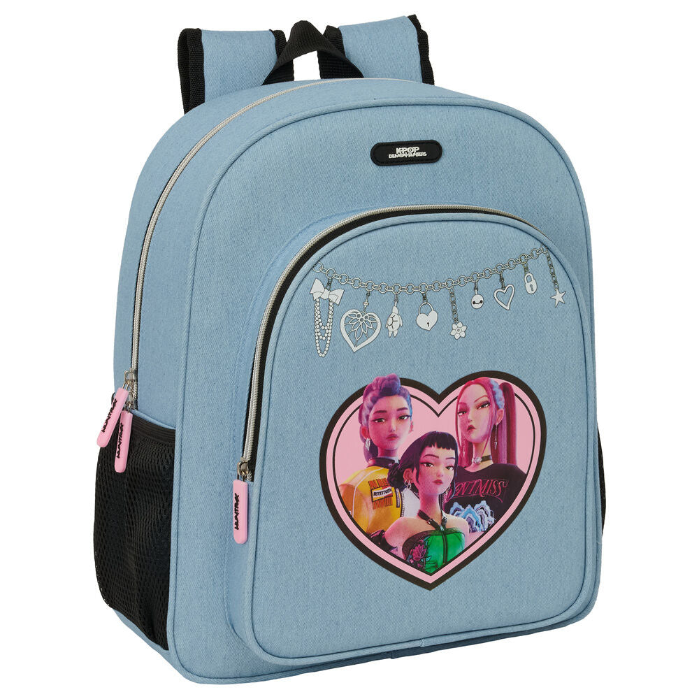 Mochila Huntrix K-Pop Demon Hunters 38cm adaptável