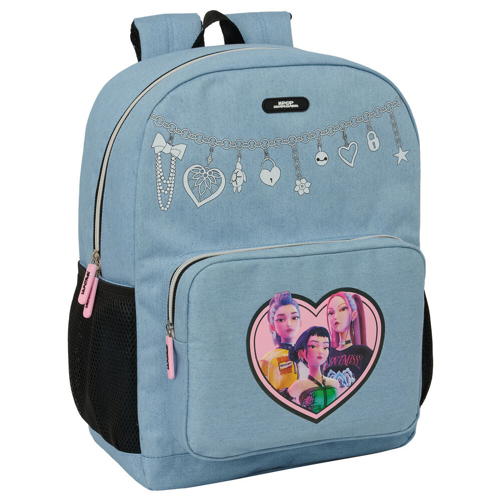 Mochila Huntrix K-Pop Demon Hunters 43cm adaptável