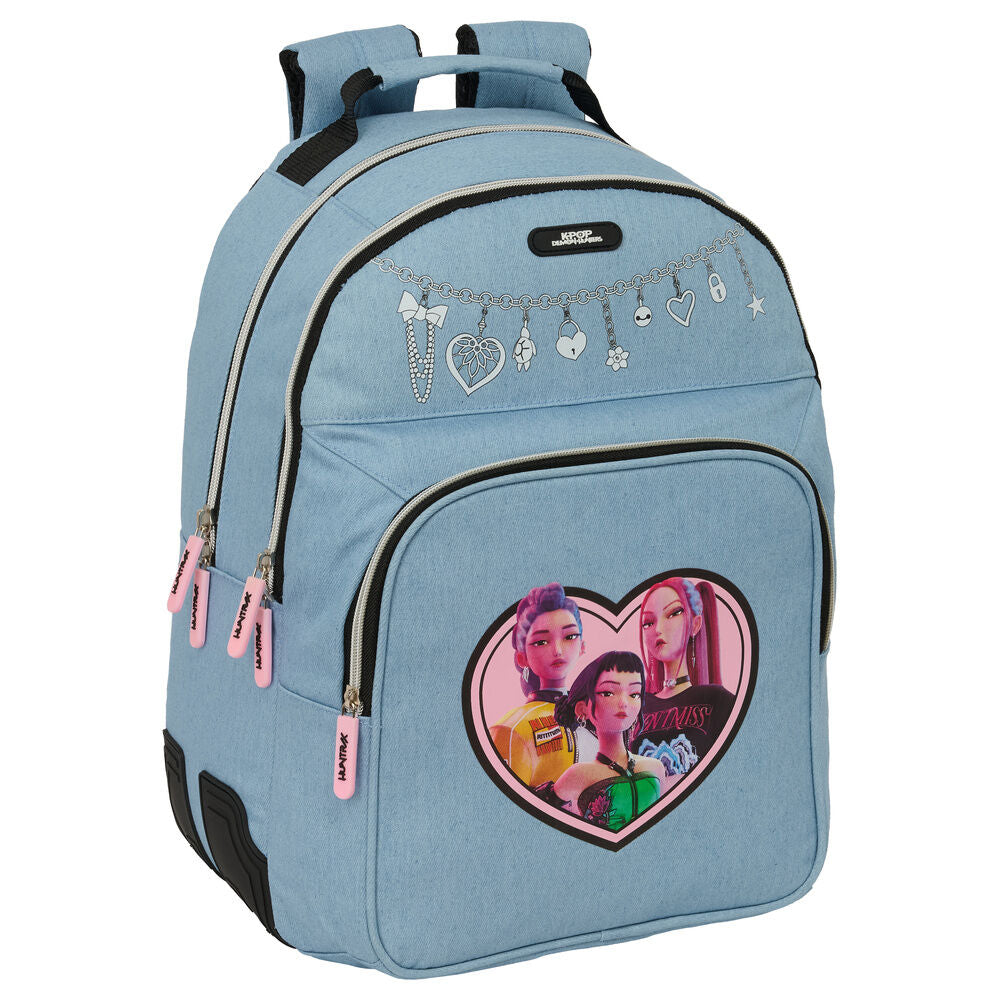 Mochila Huntrix K-Pop Demon Hunters 42cm adaptável