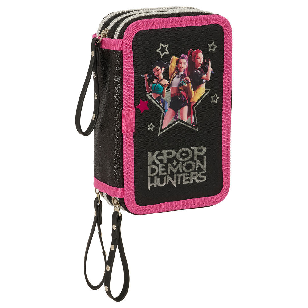Estuche triple Energy K-POP Demon Hunters con 37 piezas