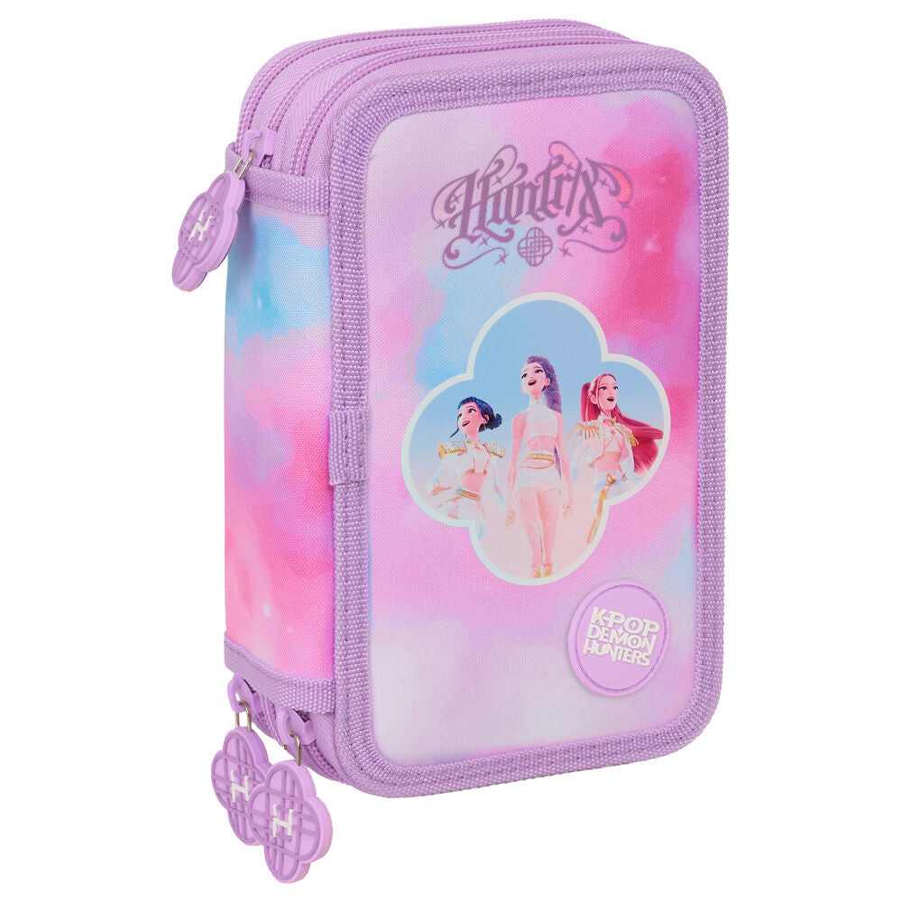 Artist K-POP Demon Hunters Triple Pencil Case with 37 pieces