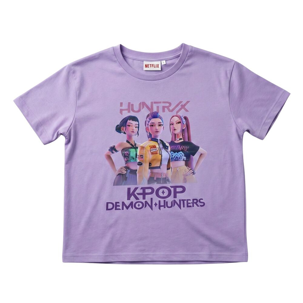 T-shirt Huntrix K-Pop Demon Hunters Roxa