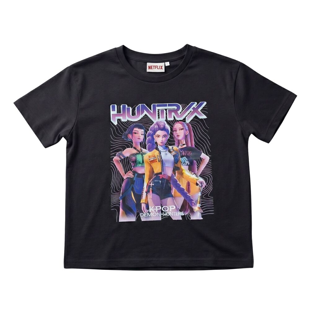 T-shirt Huntrix K-Pop Demon Hunters Preta