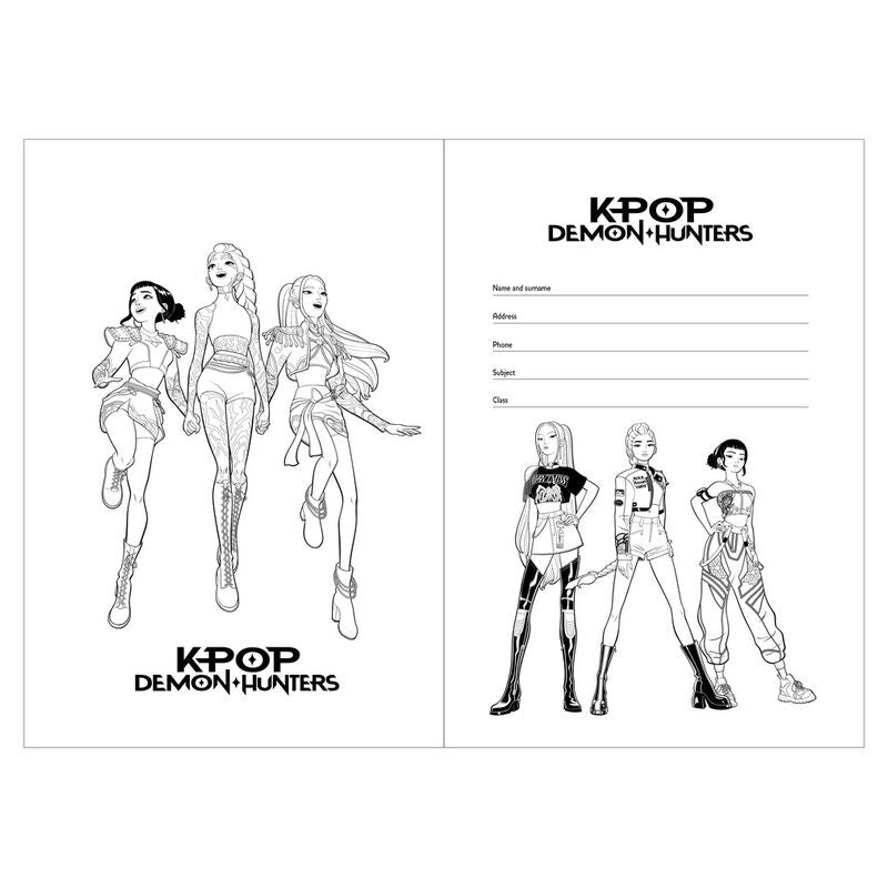 Caderno A4 K-POP Stationery Kpop Demon Hunters