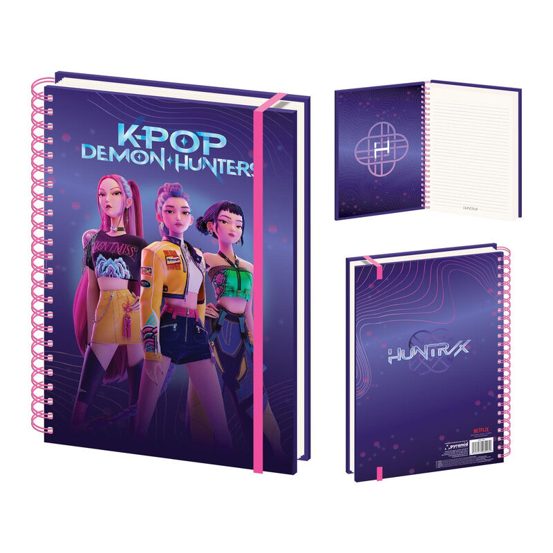 Caderno A4 Huntrix K-POP Demon Hunters