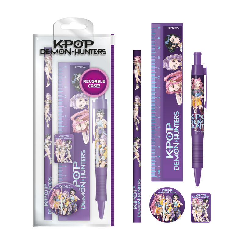 Conjunto de papelaria K-POP Demon Hunters