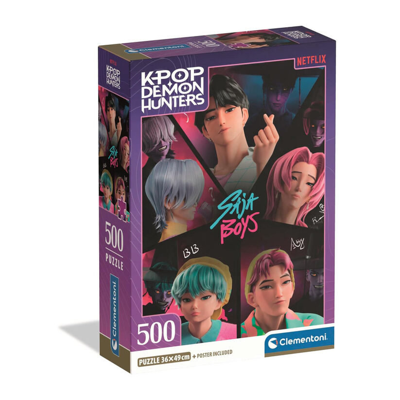 Puzzle K-POP Saja Boys Demon Hunters 500 peças + poster incluído