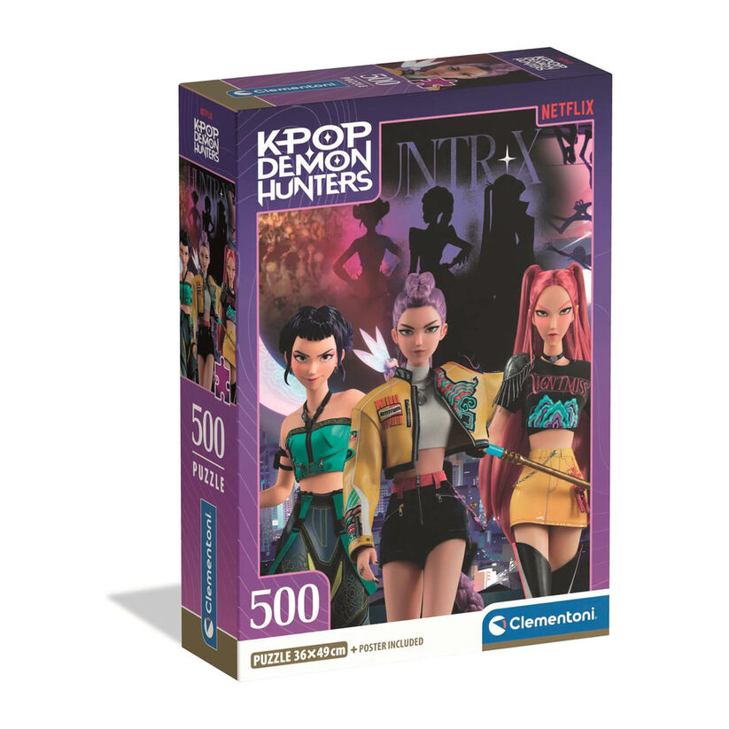 Puzzle 2 K-POP Demon Hunters 500 peças + poster incluído