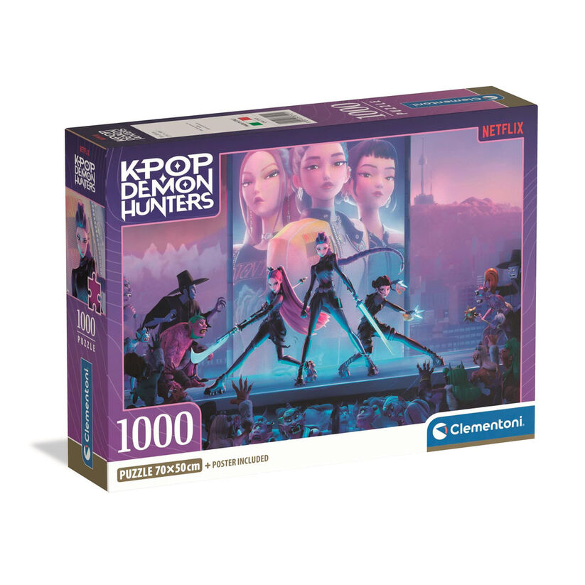 Puzzle K-POP Demon Hunters 1000 peças + poster incluído