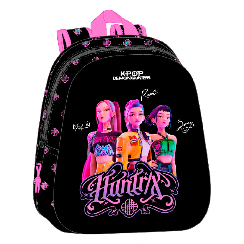 Mochila 3D Negra K-POP Demon Hunters 33cm