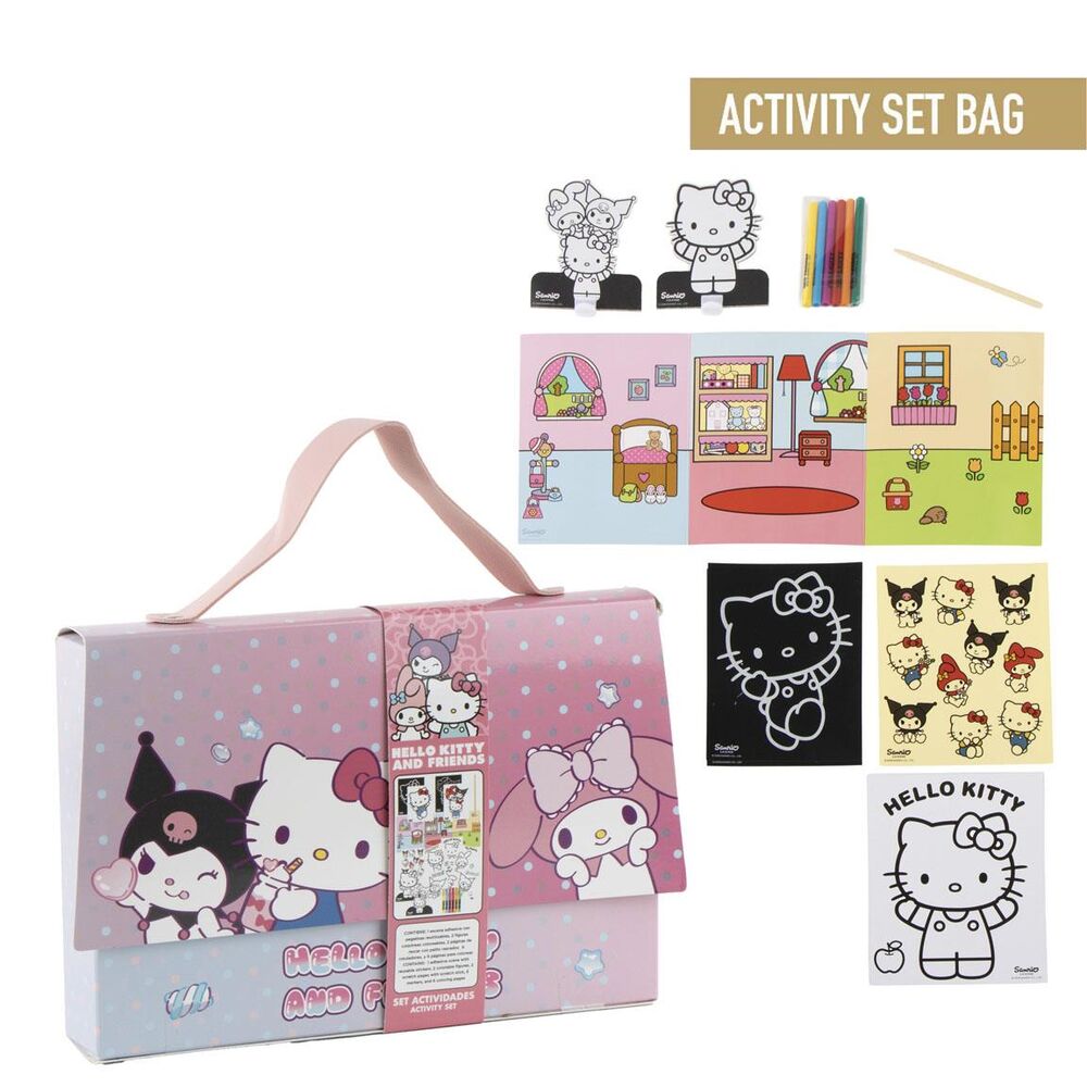 Set coloreable de bolsillo Hello Kitty and Friends