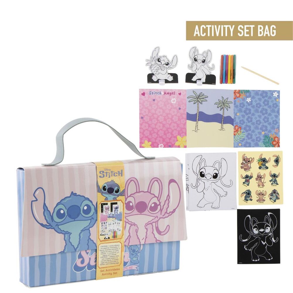 Stitch Disney stationery set for colouring