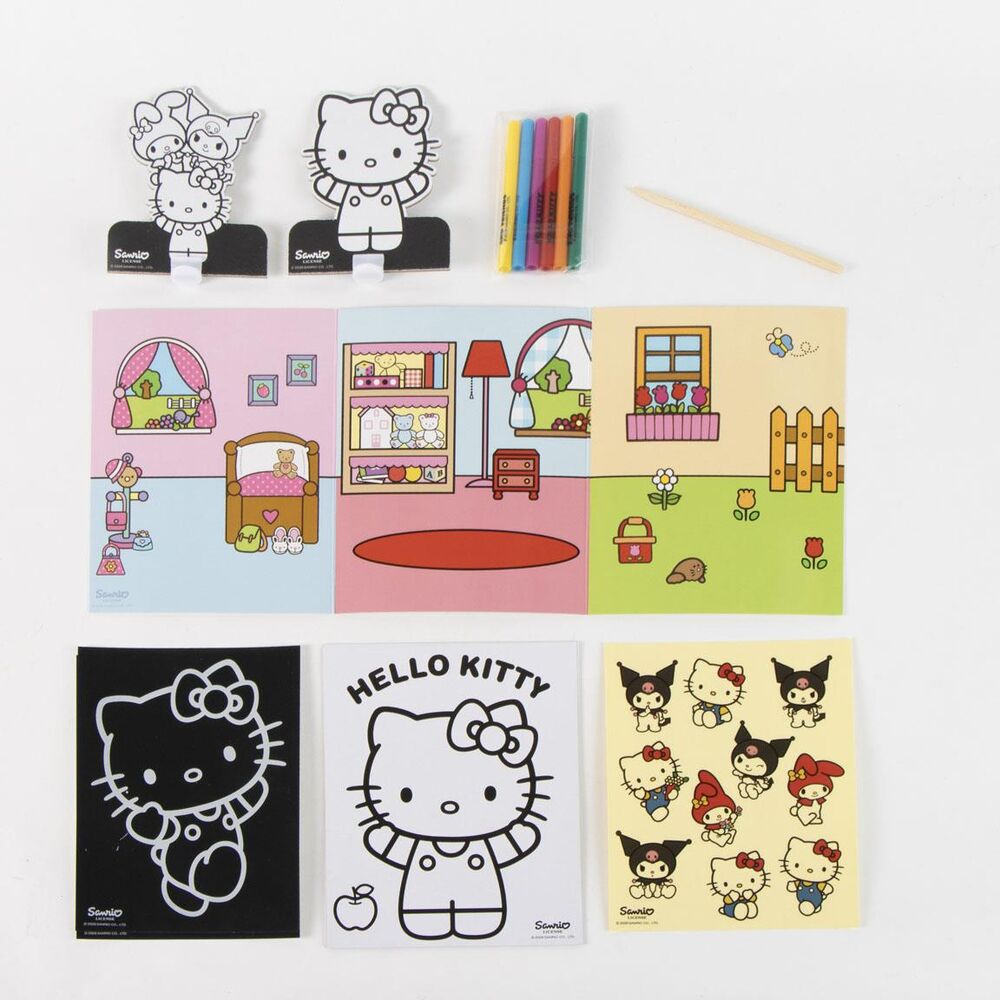 Set coloreable de bolsillo Hello Kitty and Friends