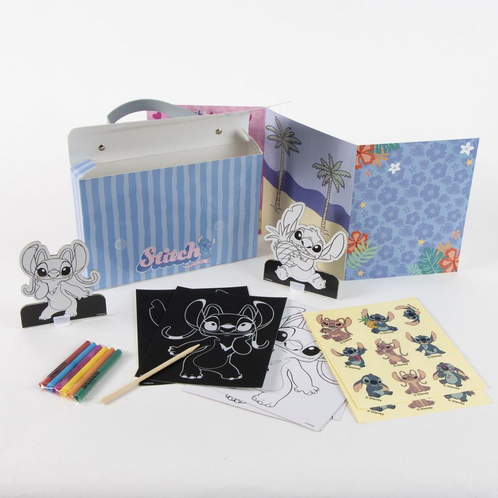 Conjunto de papelaria para colorir Stitch Disney