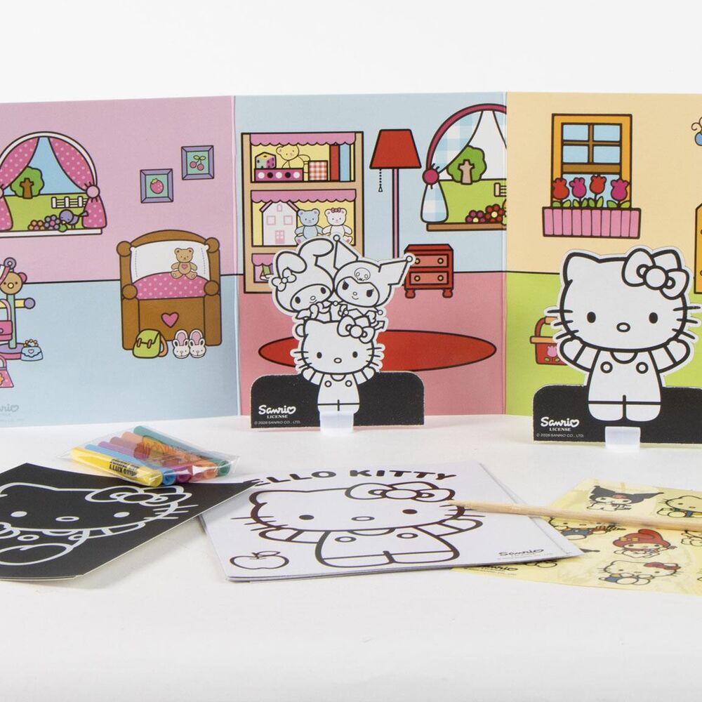 Set coloreable de bolsillo Hello Kitty and Friends