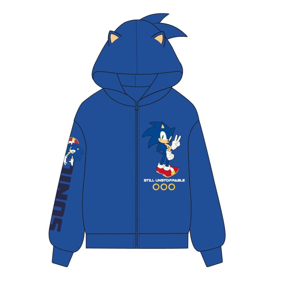 Sweatshirt com fecho do Sonic the Hedgehog