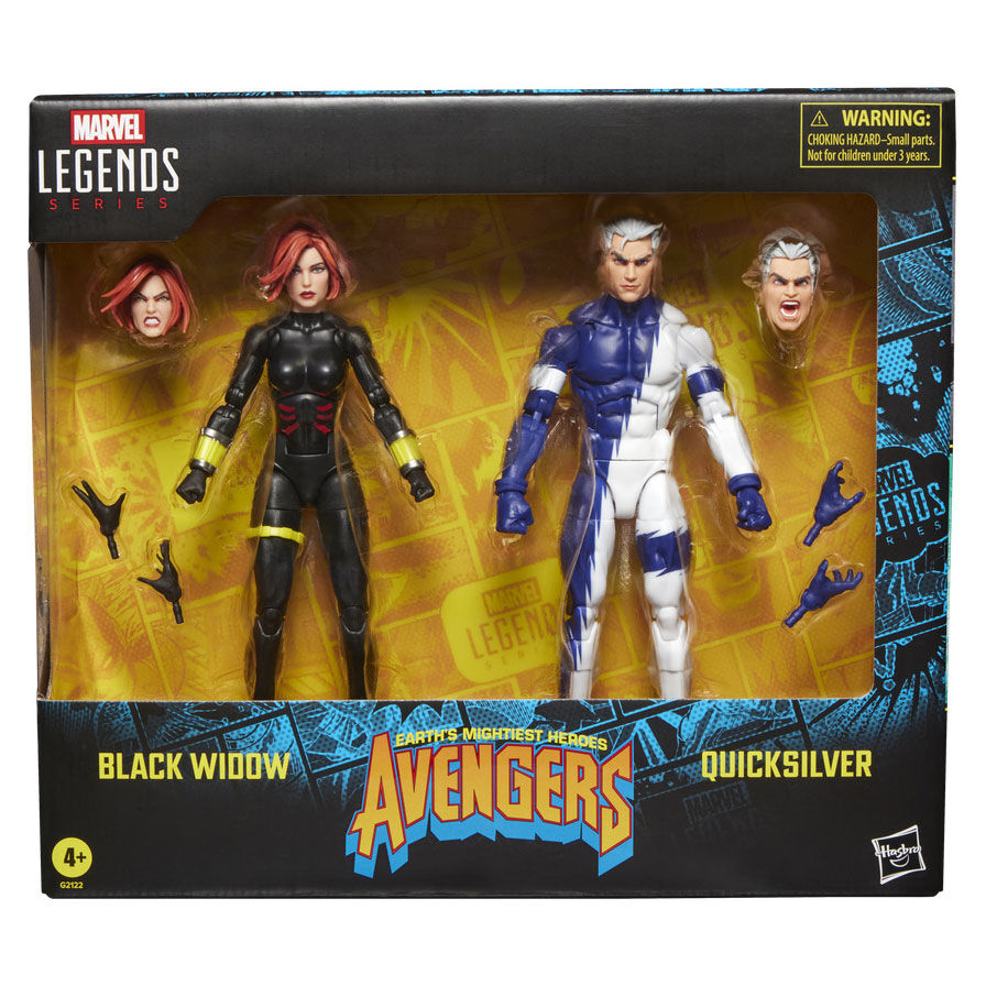 Conjunto 2 Figuras Marvel Black Widow e Quicksilver Avengers Avengers Marvel 15 cm - imagem 2